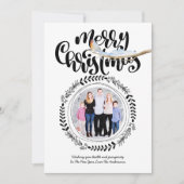 MERRY CHRISTMAS FOTO Modernes Festivals Einladung (Vorderseite)