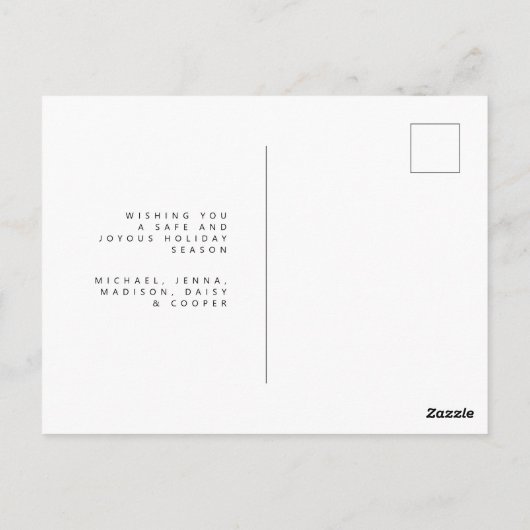 MERRY CHRISTMAS | Foto Postkarte hinzufügen (Rückseite)