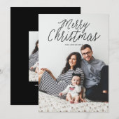 MERRY CHRISTMAS Foto Weihnachten Grußkarte (Vorne/Hinten)