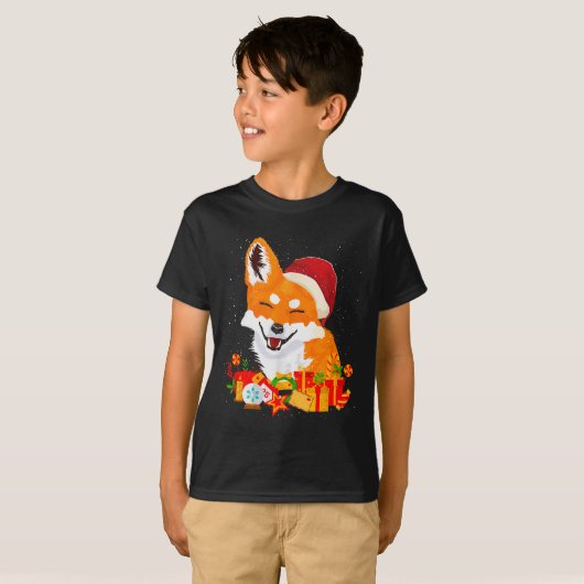 Merry Christmas Fox Foxes Ugly X-mas Sweater Santa T-Shirt (Vorne ganz)