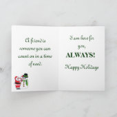 MERRY CHRISTMAS FRIEND-Karte Feiertagskarte (Innenseite)