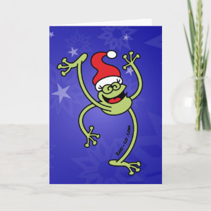 Merry Christmas Frog Feiertagskarte
