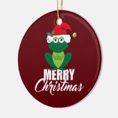 Merry Christmas Frog Keramik Ornament (Links)