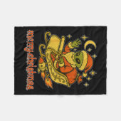 Merry Christmas From Alien Santa And His Cosmic Sl Fleecedecke (Vorderseite (Horizontal))