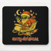 Merry Christmas From Alien Santa And His Cosmic Sl Mousepad (Vorne)