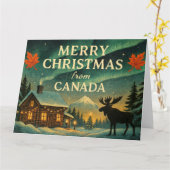 Merry Christmas from Canada Karte (Gelbe Blume)