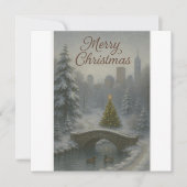 Merry Christmas from Central Park – Elegant Winter Karte (Vorderseite)