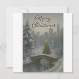 Merry Christmas from Central Park – Elegant Winter Karte