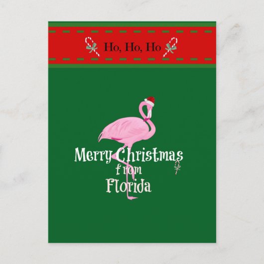 Merry Christmas from Florida Feiertagspostkarte (Vorderseite)