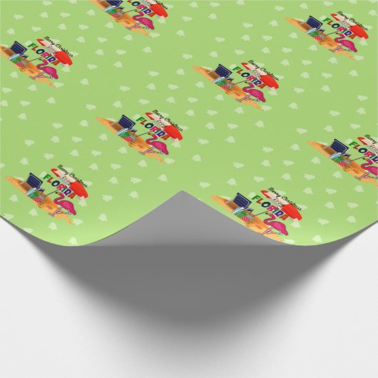 Merry Christmas from Florida Geschenkpapier (Ecke)
