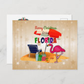 Merry Christmas from Florida Postkarte (Vorne/Hinten)