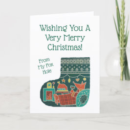 Merry Christmas from My Fox Hole! Feiertagskarte