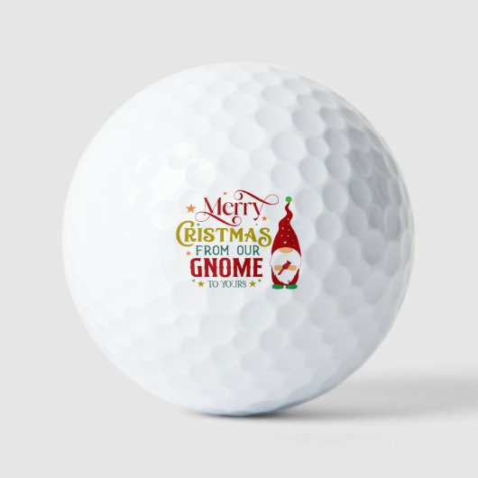 Merry Christmas From Our Gnome To Yours Golfball (Vorderseite)