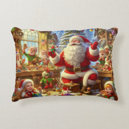 Merry Christmas From Santa and His Elves  Dekokissen