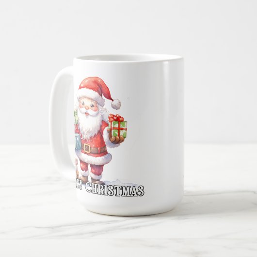 Merry Christmas From Santa Claus Kaffeetasse (Vorderseite Links)