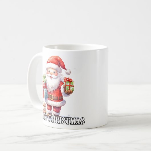 Merry Christmas From Santa Claus Kaffeetasse (Vorderseite Links)