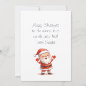 Merry Christmas from Santa & Flat Christmas Card Karte (Rückseite)