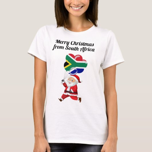 Merry Christmas from South Africa T-Shirt (Vorderseite)