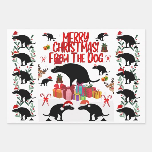 Merry Christmas from the Dog Geschenkpapier Set (Vorderseite 3)