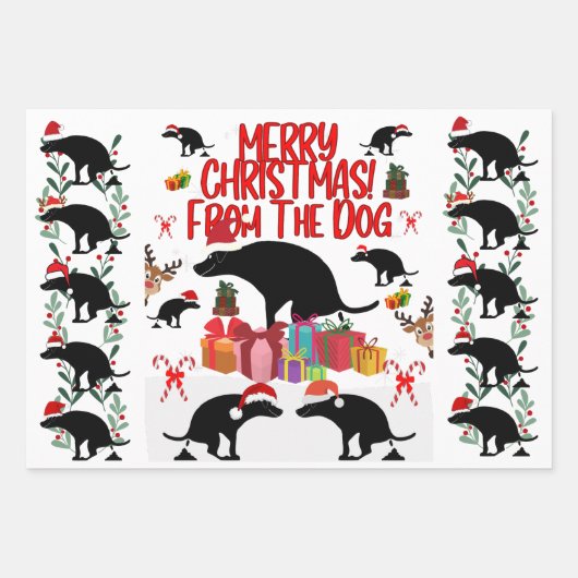 Merry Christmas from the Dog Geschenkpapier Set (Vorderseite 2)