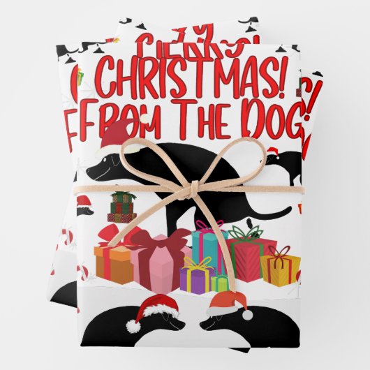 Merry Christmas from the Dog Geschenkpapier Set (Beispiel)
