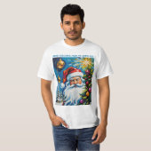 Merry Christmas From The North Pole Santa Clause T-Shirt (Vorne ganz)