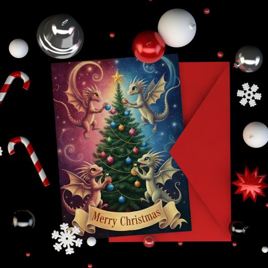 Merry Christmas from the Ornament Dragons Karte