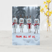 Merry Christmas From Us All Karte (Gelbe Blume)