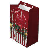 Merry Christmas from (your family) Mittlere Geschenktüte (Rückseite Schrägansicht)