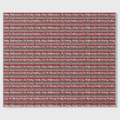 Merry Christmas from (Your name) Geschenkpapier (Flach)