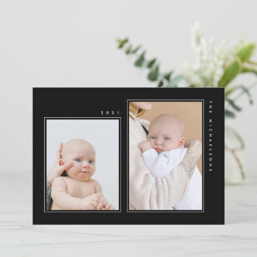 MERRY CHRISTMAS Fügen Sie Ihr Foto hinzu (Stehend Vorderseite)