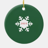 MERRY CHRISTMAS Fügen Sie Ihr Foto Keramik Ornamen Ornament (Hinten)
