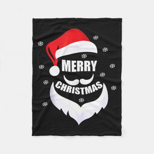 Merry Christmas -fun Santa Claus Father Xmas Boy G Fleecedecke (Vorderseite)