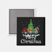 Merry Christmas Funny Family Matching Xmas New Yea Magnet (Vorderseite/Rückseite)