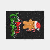 Merry Christmas Funny Gingerbread Cookie Baking Ch Fleecedecke (Vorderseite (Horizontal))
