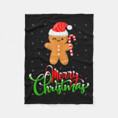 Merry Christmas Funny Gingerbread Cookie Baking Ch Fleecedecke (Vorderseite)