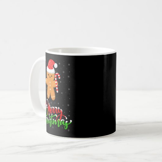Merry Christmas Funny Gingerbread Cookie Baking Ch Kaffeetasse (Vorderseite Links)