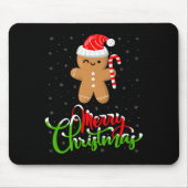 Merry Christmas Funny Gingerbread Cookie Baking Ch Mousepad (Vorne)
