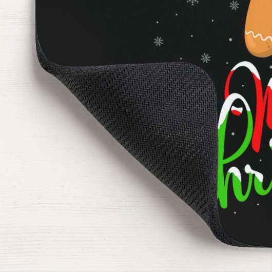 Merry Christmas Funny Gingerbread Cookie Baking Ch Mousepad (Ecke)