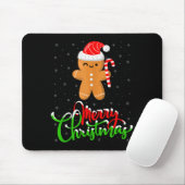 Merry Christmas Funny Gingerbread Cookie Baking Ch Mousepad (Mit Mouse)