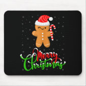 Merry Christmas Funny Gingerbread Cookie Baking Ch Mousepad (Vorne)