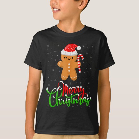Merry Christmas Funny Gingerbread Cookie Baking Ch T-Shirt (Vorderseite)