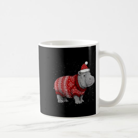 Merry Christmas Funny Hip Santa Hat Xmas Pajama Kaffeetasse (Rechts)