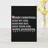 Merry Christmas Funny Kiss My Xmas Men & Women Karte (Gelbe Blume)