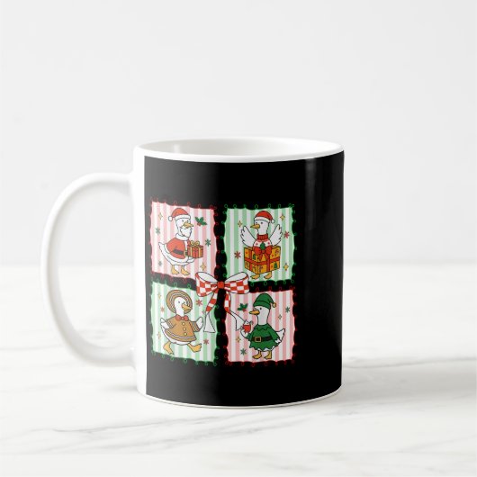Merry Christmas Funny Merry Goosemas Christmas Sil Kaffeetasse (Links)