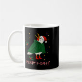 Merry Christmas Funny Raven Bird F-caw-f Xmas Holi Kaffeetasse (Links)