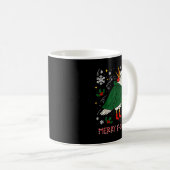 Merry Christmas Funny Raven Bird F-caw-f Xmas Holi Kaffeetasse (VorderseiteRechts)