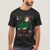 Merry Christmas Funny Raven Bird F-caw-f Xmas Holi T-Shirt (Vorderseite)