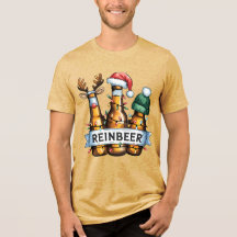 Merry Christmas Funny Reinbeer T-Shirt for Men