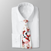 "Merry Christmas" Funny Santa Art Pattern Tie Krawatte (Gebunden)